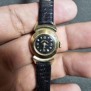 Vintage Lady Elgin Mechanical Wind 14k Gold Filled Cocktail Watch Parts / Repair